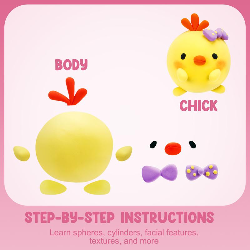 【LOUFOR】Air Dry Clay Kits - Modeling Clay for Kids, Ultra Light & Soft, Safe & Non-Toxic, DIY Airdryclay Kit with Sculpting Tools and Tutorials, Creatible Art Crafts Toys Gifts for Boys Girls，[XmasGifts]   Plastic Gift Set,Blackfriday,Christmas