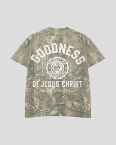 Goodness of Jesus Christ Christian Camo Tee 100% Cotton Christian Streetwear Short Sleeve Tshirt, Casual Streetwear T-Shirt, Modern Graphic Tee