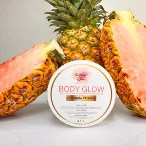 The Perfect Glow Body Glow Balm - 8 Ounces Moisturizing Balm for Dry & Cracked Skin - Jojoba Oil & Vitamin E - Sulfate-Free, Silicon-Free, Paraben-Free - Pineapple Paradise - Moisture