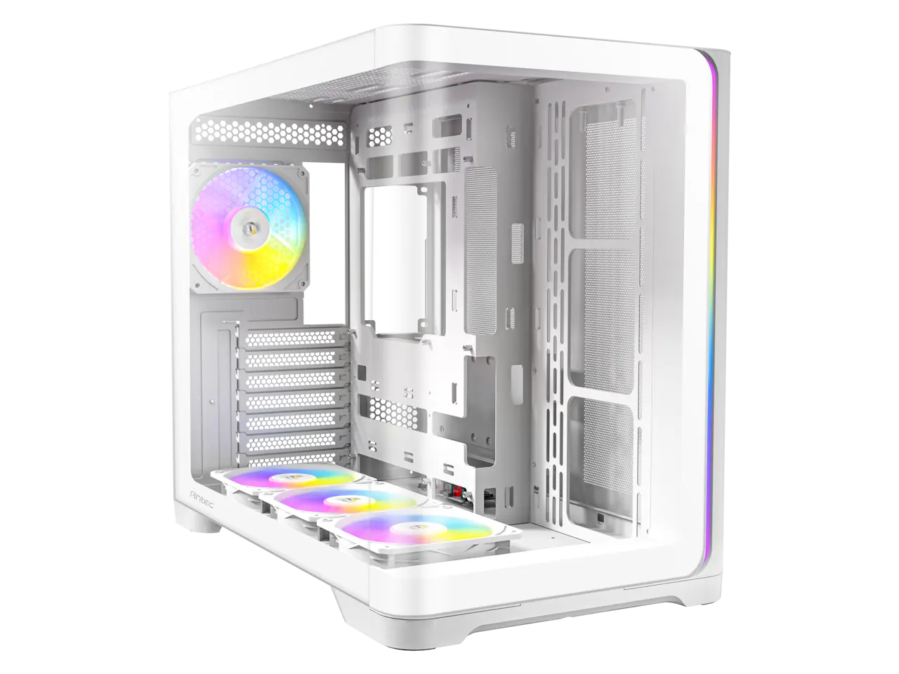 Antec C5 Curve ARGB, 4 x 120mm ARGB PWM Fans Included, Up to 10 Fans Simultaneously, Type-C 3.2 Gen 2 Port, Curved Tempered Glass Front & Side Panels, 360mm Radiator Support, Mid-Tower ATX PC Case