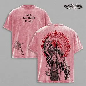 Escanor Seven Ly Sins Shirt – “who Decided That ” Vintage Ed Oversized Heavyweight Cotton Anime Graphic Tee Uni Timeless Basic Everyday T-Shirt