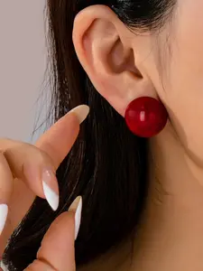 Women's Round Faux Pearl Non Piercing Earrings, Minimalist Design, Durable and Fashionable Accessory, Perfect Gift for Her, Daily Wear Jewelry
