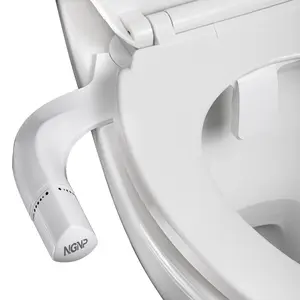 Toilet Bidet Attachment Fresh Water Spray with Non-Electric Adjustable Water Pressure Side Arm Control, Slim Bidet Sprayer, Silver Knob (Dual Nozzles) 2.48 Inch Standard Toilet Adaptation Hygienic & Eco-friendly bathroom modern