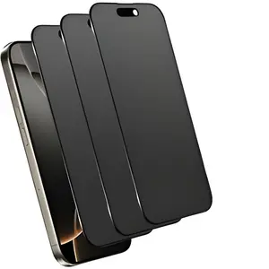 3-Pack Anti-Spy Tempered Glass Protector for iPhone 17, 17 Pro, 17 Pro Max, Screen Protection Film, Durable and Clear