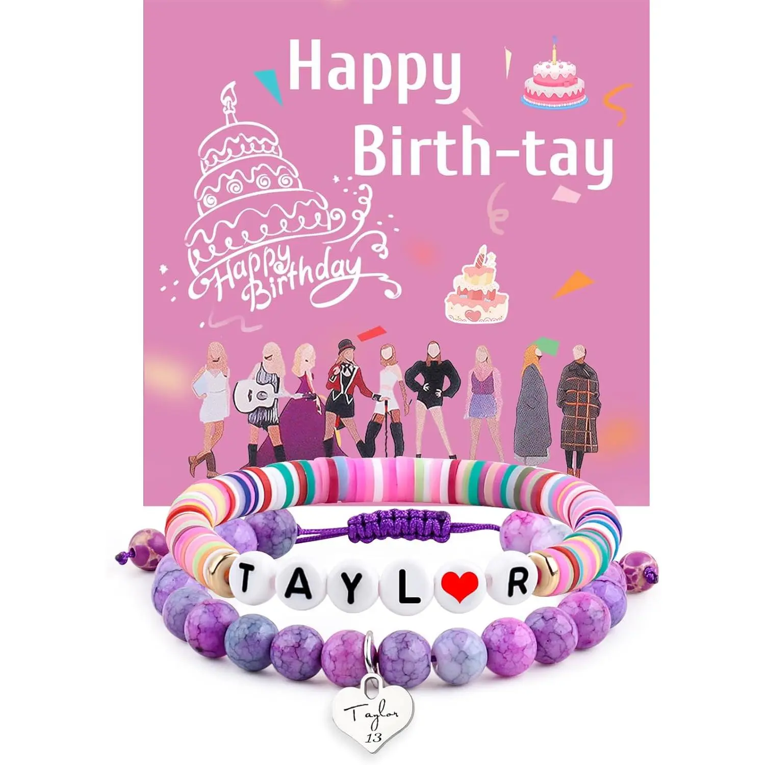 Taylor Birthday Gifts Bracelets, Taylor Merch, Bracelet and Birthday Card are the Best Birthday Gifts for Girls, Women, wife, Daughter, Granddaughter, Bestie, Sister