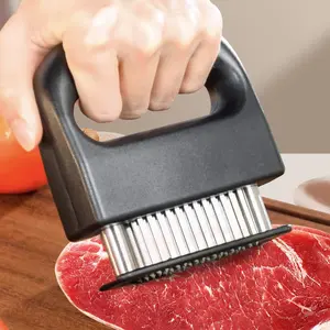 "2 PCS Meat Tenderizer With 48 Stainless Steel Sharp Needle Blade, Heavy Duty Meat Cooking Tool for Tenderizing Beef, Pork, Chicken, Lamb, Fish And More "