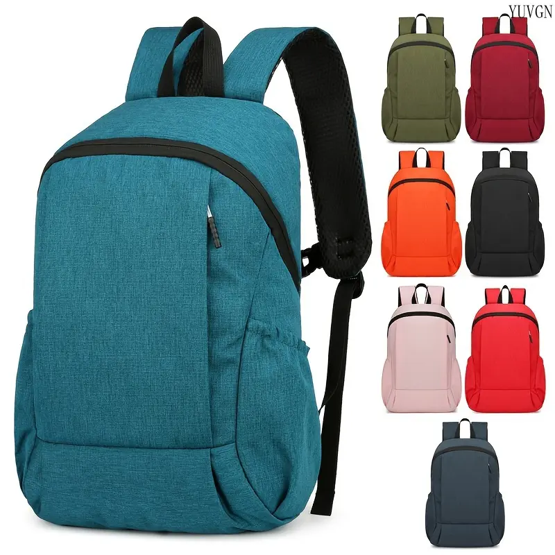 Vintage External Frame Backpack, Lightweight Portable Daypack with Zip Pockets for Outdoor Hiking and Climbing, Backpacks