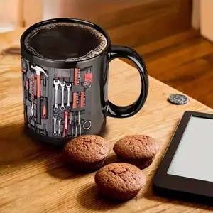 11oz Stereo Toolbox Print Ceramic Mug, Men's Gift Coffee Cup, Coffee Mugs, Non-Bone China Material, Ideal for Daily Use, Drinkware