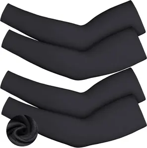 4 count Thermal Arm Warmer Compression Arm Sleeve for Men Women Winter Outdoor Activities Cycling Basketball Running