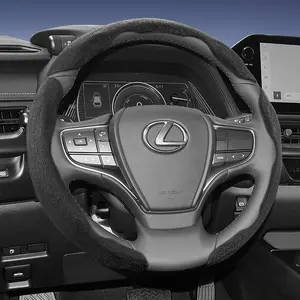 For Lexus Alcantara Suede Steering Wheel Cover New Sporty Design Segmented Non-slip Quick install Ultra-thin Suitable For RX/NX/ES/GX/LBX/UX/IS/RZ/LX/TX/LS/LC/LM Black Brown Mocha brown Orange Red Green