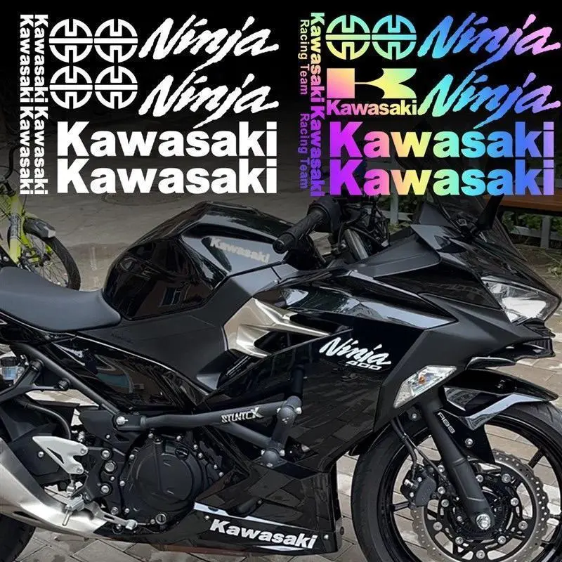 KAWASAKI Motorcycle Stickers Reflective Waterproof Helmet Decoration Decals Sponsor Stickers For NINJA400 Z650 800 900 1000