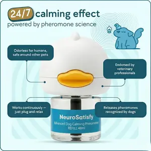 Safe Pheromone Dog Calming Diffuser, Plug-In Anxiety & Stress Relief Aid, Puppy Safe & Ideal for Home Calm Environment,  Anxiety, Barking & Destructive Behavior Relief, Perfect for Separation Anxiety, 30-Day each - Packaging May Vary