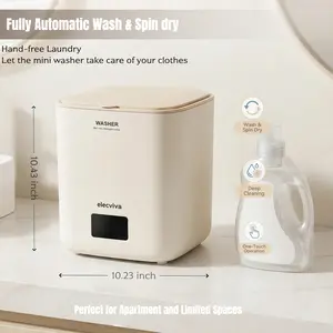 Fully Automatic Smart Washing Machine, Portable Compact Laundry Washer with Intelligent Cleaning System, Large Capacity Quiet Operation for Apartment Dorm RV & Home Use