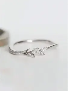 1 PC Pretty Cubic Zirconia Heart Cluster Ring For Women For Wedding Party Engagement Anniversary Band Jewelry Valentine's Day Gift