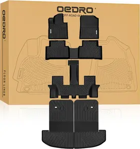 YITAMOTOR Floor Mats & Trunk Mat with Backrest Mat Fit for 2021-2025 Kia Sorento 6&7 Seats(Not for Hybrid), Back Seat Protector for Sorento