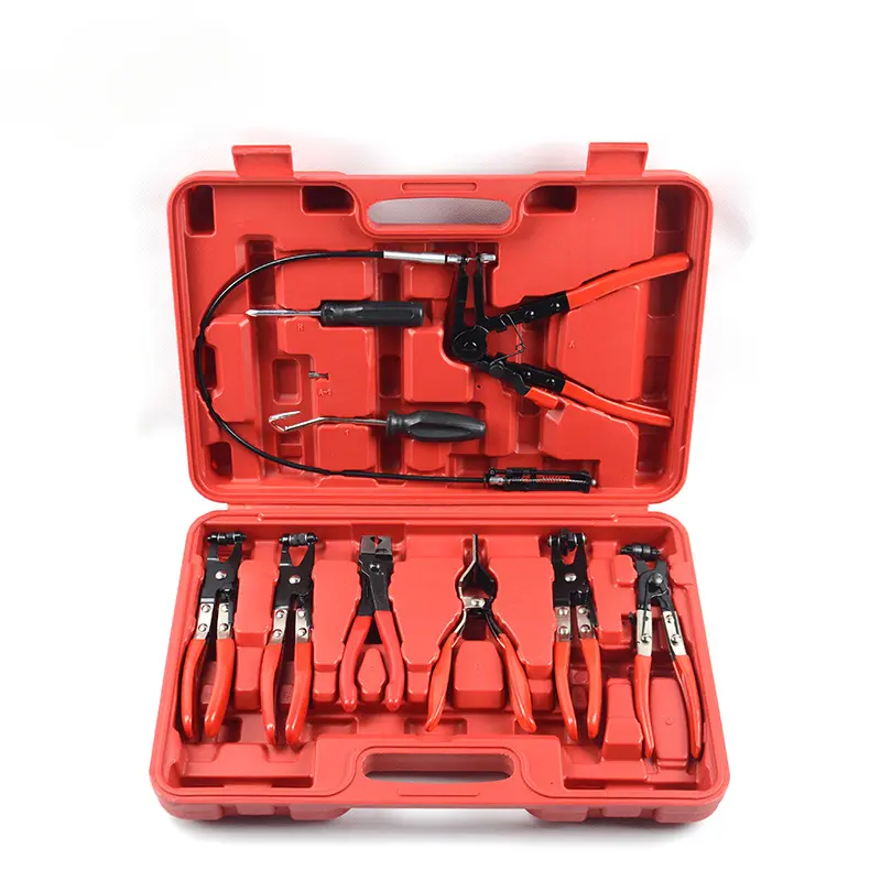 Bulk Car Snap Clamp Pipe Bundle Pliers, Smooth Handle, Labor-Saving Bendable Straight Throat, Heavy-Duty Hand Tool for Tool Box – Multi-Functional Snap Ring, Safety Wire, Combination, Slip Joint Pliers, Snap Ring Pliers