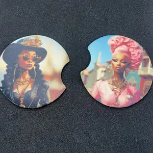 BLACK QUEEN -Custom Car Cup Tumbler Sublimation Coasters Coffee Tableware Set