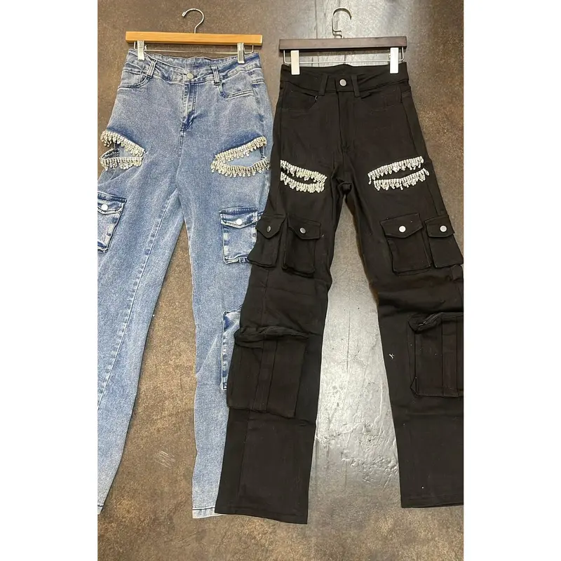 The Perfect Cargo Jeans High Waist Comfy Spandex
