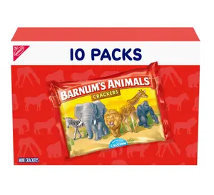 BARNUM'S Original Animal Crackers, Kids Snacks, 10 Snack Packs