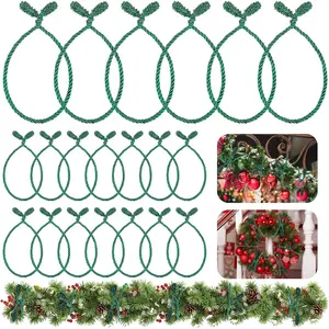 20 count 20 Inches Christmas Garland Ties Christmas Decorative Twist Ties  and Flexible Banister Ties Garland Ties for Garland, Banister  Decoration