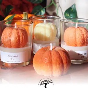 Pumpkin Pie Halloween Candle
