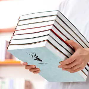 Three colors A4 premium faux leather notebook -100 sheets/200 pages high-quality eye protection paper | Durable soft leather notebook for business and university use, suitable for schools and offices