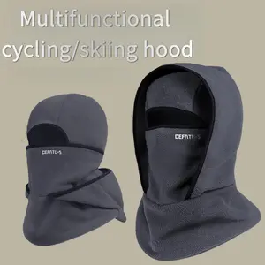 CEFATU-S - Gorro multifuncional de invierno para ciclismo y esquí con banda para el cuello, deportivo, integrado, resistente al viento y al frío, de una sola pieza