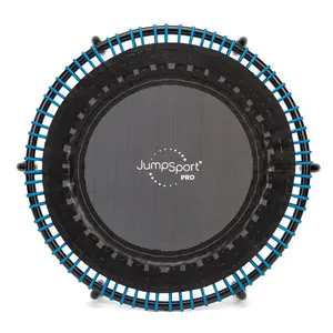 JumpSport 350 PRO 39 Inch Fitness Trampoline with Blue EnduroLast Elastic Cords