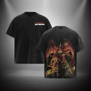 Destroyah vs Godzilla King of the Monsters Vers Gojira Washed TShirt Hoodie Sweater Monster Vers Toho Vers Menswear Gift for movie fans Top Apparel Classic Oversized Seamless Simple Straight Man Clothes Cotton designer shirts
