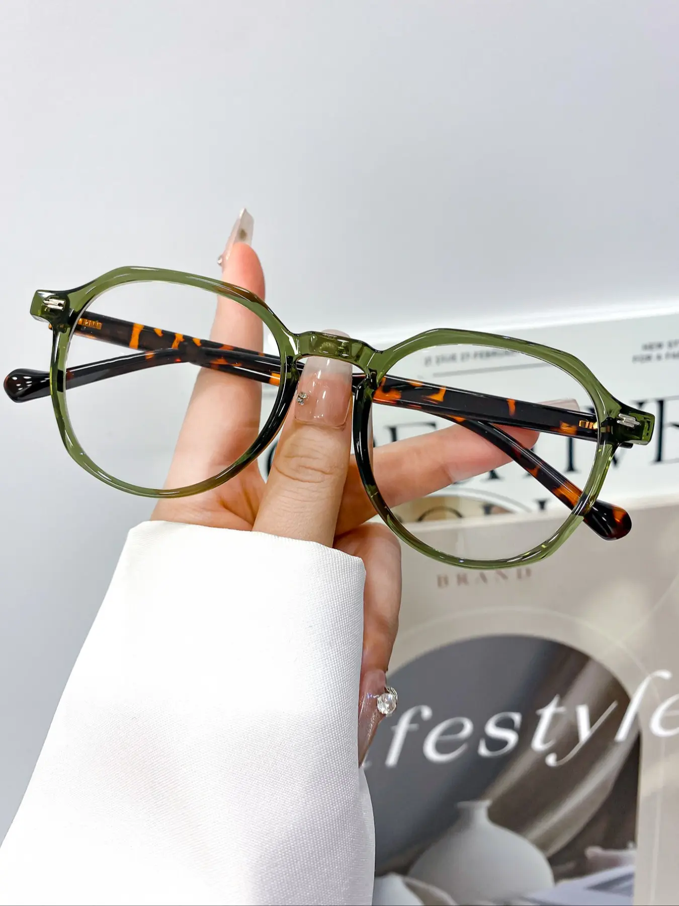 New Fashion Tr Retro Large Oval Flat Mirror Glasses, Tortoiseshell Glasses, Trendy Frames, High Quality Unisex Street Style Eyewear, Daily Wear Decorative Sunglasses, Trendy Vintage Eyeglasses, Casual Stylish Glasses