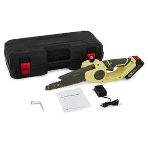 8 Inch Battery Chainsaw Cordless, 20V Brushless Electric Chainsaw with 2×4.0Ah Batteries & Auto Oiling, Ideal for Wood Cutting, Trimming, and DIY Projects