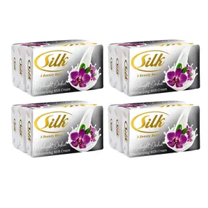 Silk Midnight Orchid Beauty Soap pack of 4 (12 bar soap): Silky Smooth Skin Every Day