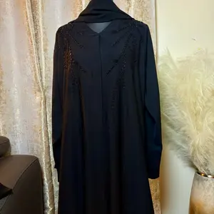 Classic Black Beaded Abaya