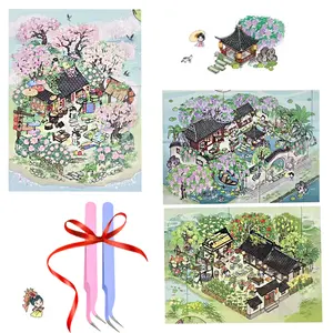 3D Miniature Scene Stickers for Beginner Set DIY Healing Decals Cute Fairy Tale Cozy House Styles Paper Material Easy Decorative Therapy for Journals Scrapbooks Students Back-to-School Gifts