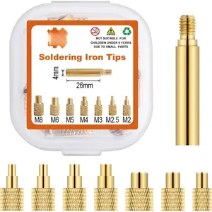 8 count Heat Set Insert Tool Soldering Iron Tips M2 M2.5 M3 M4 M5 M6 M8 Thread Inserts for Plastic and  Printing