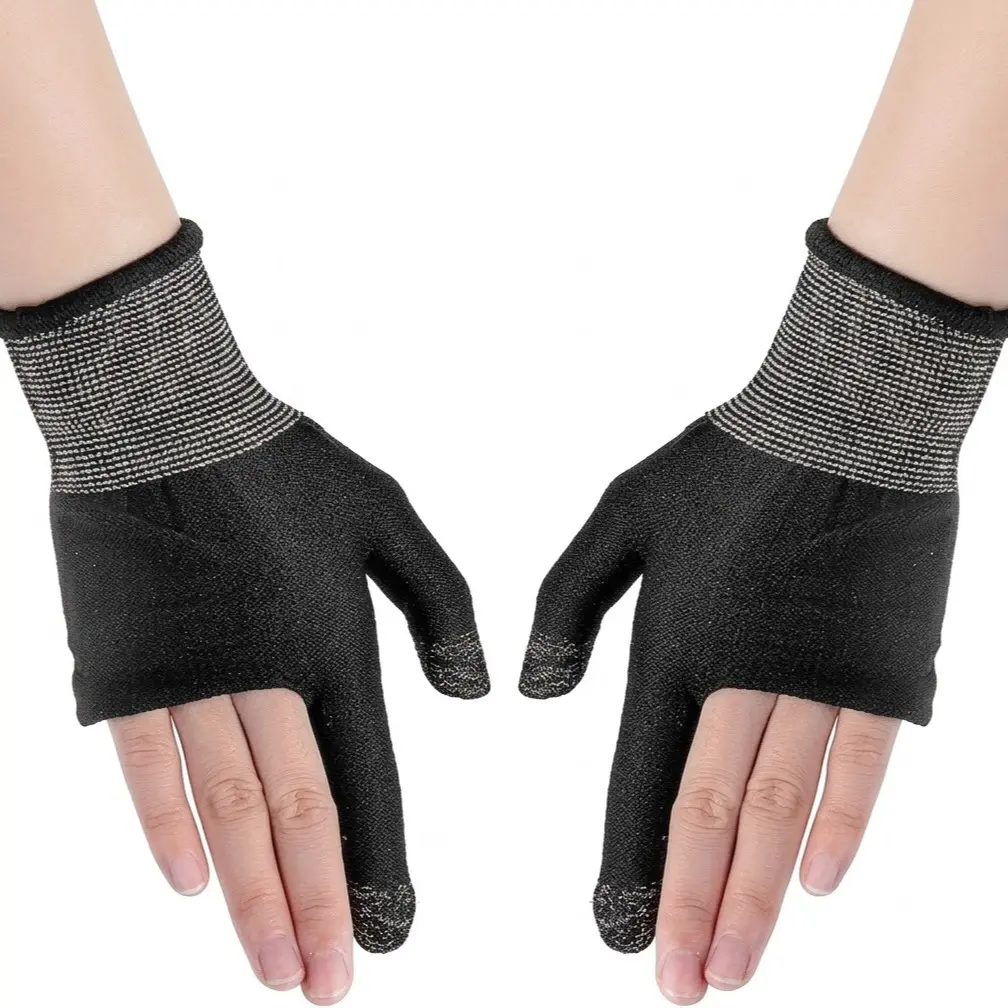 Mobile Game Gloves, Gaming Accessories, Gaming Items, 2PCS Ultra-Thin Mobile Gaming Gloves, Anti-Sweat Mobile Finger Sleeve Breathable for High-Ranking Players Mobile Game Streamer Touchscreen Gaming Gloves