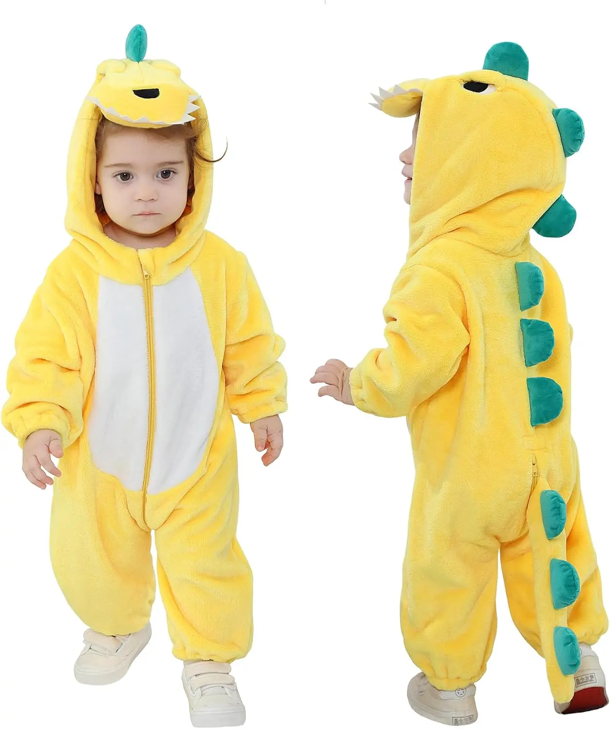 TONWHAR Infants Toddlers Animal Costume Hooded Romper – Halloween Dress Up Jumpsuit for Boys & Girls - Kids Daily Playwear