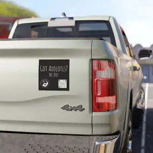 Black "Got Axolotls?" Car Magnets