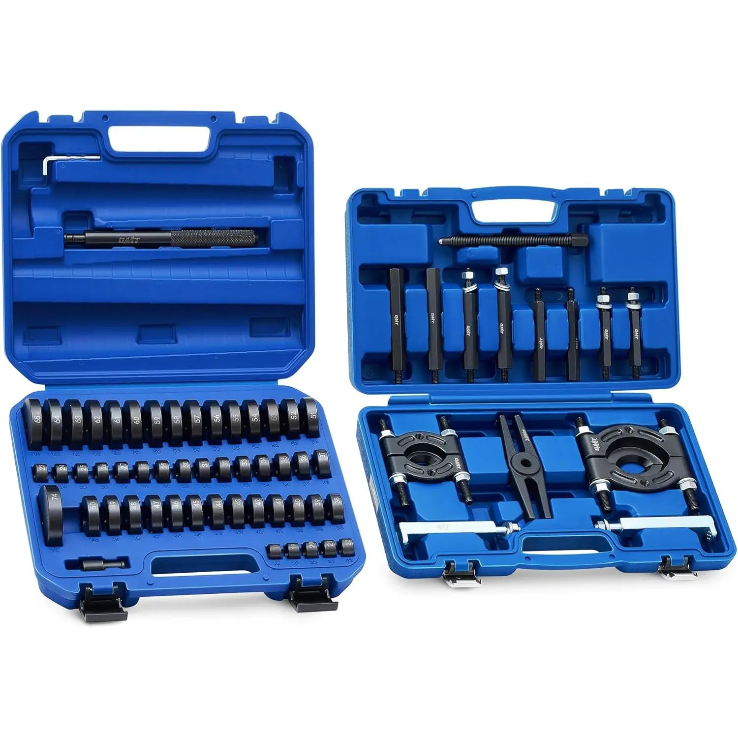 Motor Tech 2 in 1 Bushing Driver Tool & Bearing Press Kit, Complete Bushing & Bearing Service Kit with 2" and 3" Jaws, 5 Ton Capacity Bearing Separator, Wheel Bearing Tool Set