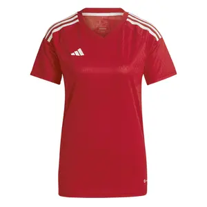 adidas Womens Tiro23 Competition V Neck Short Sleeve Jersey Soccer Cleats  - Red