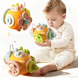 • The Newly Upgraded Compact ABS Six in One Busy Cube Toy • Helps Cultivate Sensory and Fine Motor Skills • Perfect as a Christmas or Birthday Gift for Babies (Random Three Color)