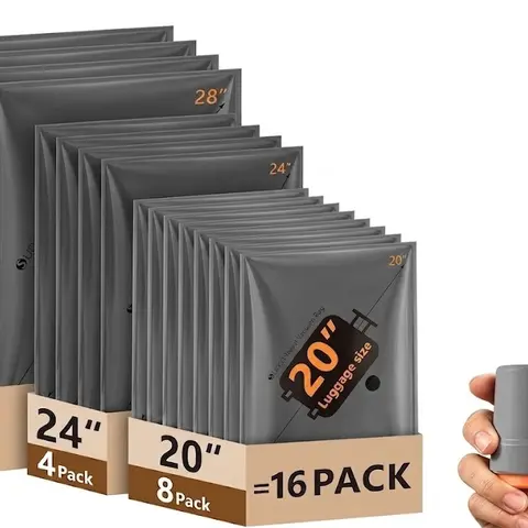 SUOCO Vacuum Packing Pump Storage Bags, Rechargeable Wireless Pump Travel Storage Bags Set Portable Space Saver Bags for Travel & Home - Vacuum Compression Packing Seal for Clothes, Blankets, Seasonal Storage