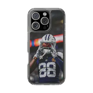 Gravitiq, Blue Ceedee Lamb MagSafe Tough Phone Case, For iPhone 11–17 Pro Max, Heavy Duty Protection, Clear Bumper, Wireless Charging Ready