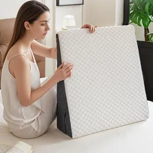 Wedge Positioning Pillow, Soft & Comfortable Leg & Back Support Pillow, Washable Cover Triangle Bed Pillow for Sleeping, Reading & Relaxation