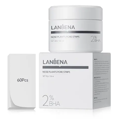 LANBENA Nose Plants Pore Strips Deep Cleansing Blackhead Mask 2% BHA 2.0 Version 30g Skincare Paper Comfort Repair Aloe