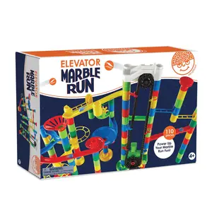 MindWare 110-Piece Elevator Marble Run — Motorized STEM Building Set
