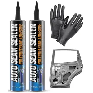 [2 Pack] Professional Automotive Seam Sealer, Paintable Quick-Set Polyurethane Auto  Seam Sealer for Metal Surfaces of , , Etc, Includes Gloves & Tip - White RV Roof Sealant