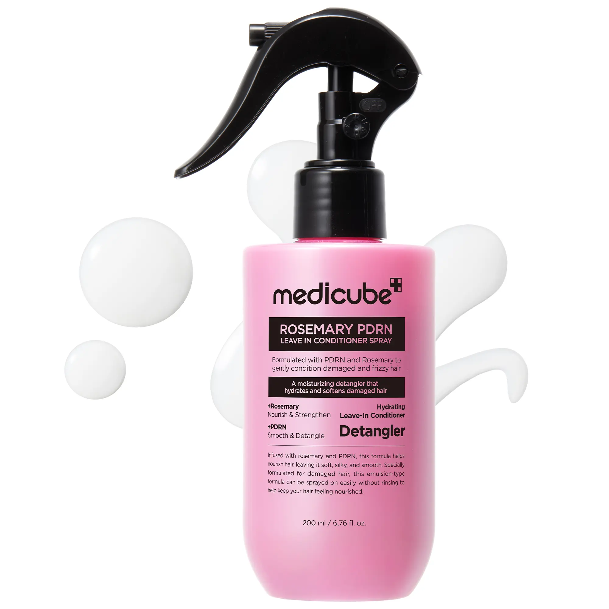 [NEW] [medicube] Rosemary PDRN Leave In Conditioner Spray l Do-It-All Detangler l Multitasking Heat Protectant, Lightweight Anti-Frizz Primer l For Dry, Damaged Hair with Biotin & Keratin l Korean Hair Care l 6.76fl.oz