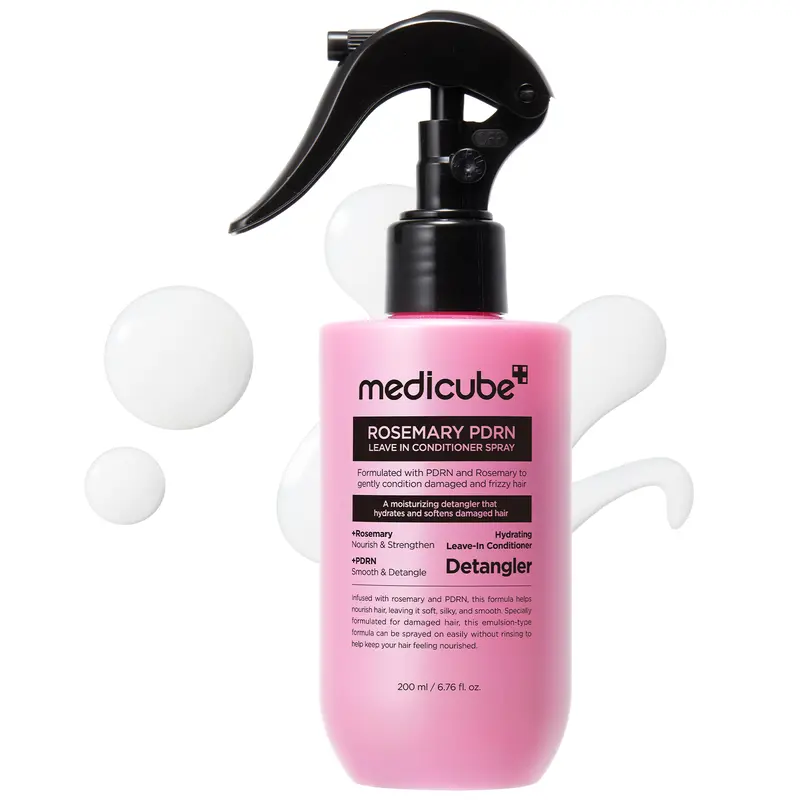 [NEW] [medicube] Rosemary PDRN Leave In Conditioner Spray l Do-It-All Detangler l Multitasking Heat Protectant, Lightweight Anti-Frizz Primer l For Dry, Damaged Hair with Biotin & Keratin l Korean Hair Care l 6.76fl.oz