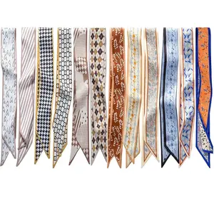 12pcs Purse Scarf Headband for Women Hair Purse Scarf Handbag Ribbon, Fashion Neck Additions, Birthday Graduation Wedding Gifts